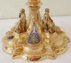 Solid silver gilt antique French Gothic Chalice.